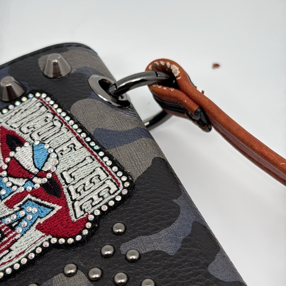 Nicole Lee USA Fun Chain Crossbody Black Gray Bag‎ Purse - Picture 6 of 11